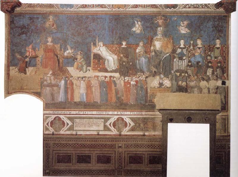 Ambrogio Lorenzetti Allegory of Good Government oil painting picture